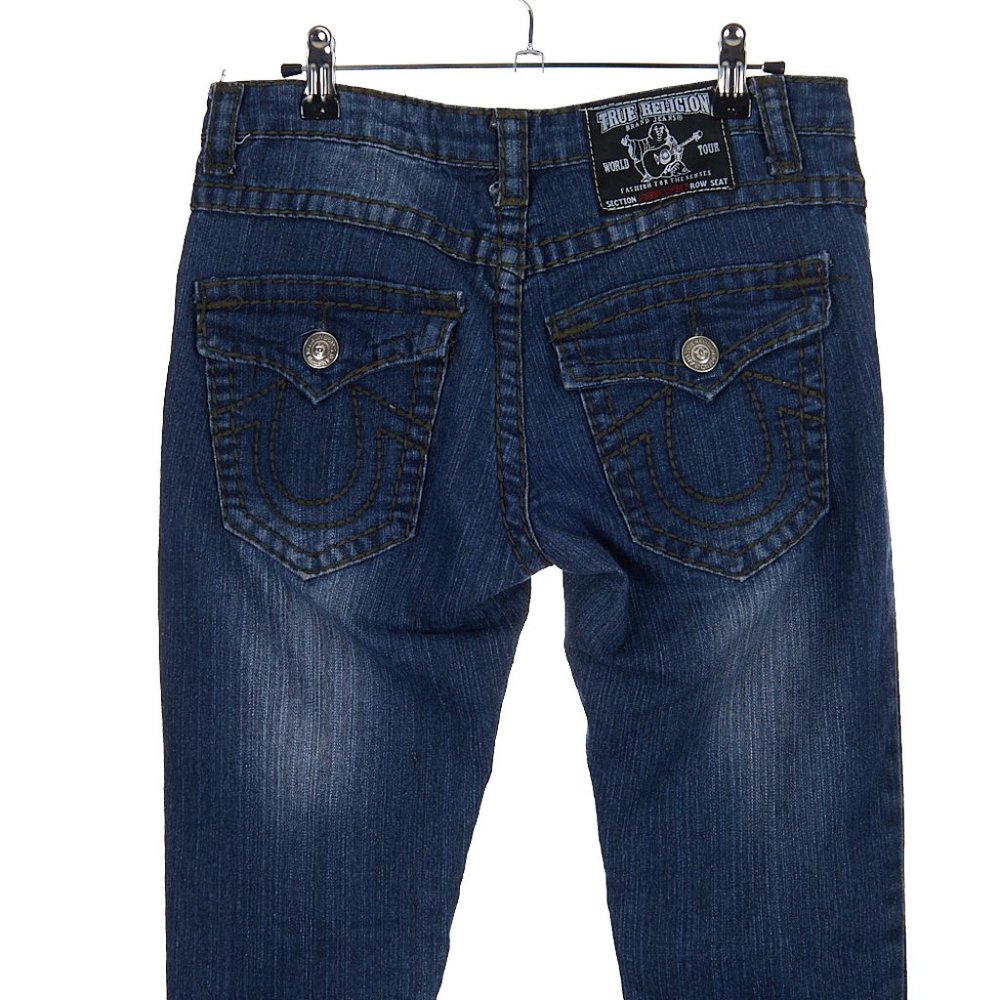 True Religion Lightly Distressed Low-Mid Rise Jeans Women's Size 29 - Picture 7 of 11